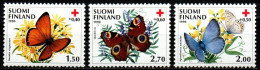 Finnland Suomi 1990 - Mi.Nr. 1110 - 1112 - Postfrisch MNH - Tiere Animals Schmetterlinge Butterflies - Vlinders