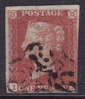 GB Line Engraved  Victoria Imperf Penny Red .  Good Used - Used Stamps