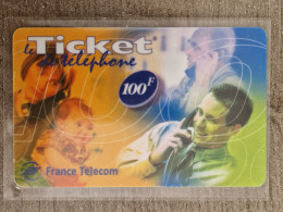 TICKET DE TELEPHONE RARE 100F - FT