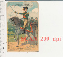 (avec Gros Défaut) Image Chromo Ancienne Chocolat Poulain Corps De Guides Militaire Guide 1800 évocation Bonaparte Armée - Poulain