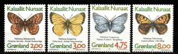 Grönland 1997 - Mi.Nr. 301 - 304 - Postfrisch MNH - Tiere Animals Schmetterlinge Butterflies - Farfalle