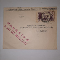 03K6 RARE - ANCIENNE LETTRE ENVELOPPE INDOCHINE 1945 CACHET A BAS LES OPPRESSEURS - Asia (Other)