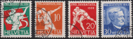 1932  Schweiz / Pro Juventute ° Mi:CH 262-265, Yt:CH 263-266, Zum:CH J61-J64, Volkssport, Prof. Eugen Huber - Usados