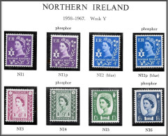 1958-69 Northern Ireland SG NI1-NI19 Set Of 13 Pre-Decimal Definitives Unmounted Mint Hrd2d - Neufs