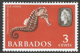 Barbados. 1965 Marine Life. Upright Block CA W/M. 3c MH. SG 324. M4092 - Barbados (...-1966)