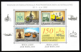 ÖSTERREICH BLOCK 14 POSTFRISCH(MINT) WIPA 2000 BRIEFMARKENAUSSTELLUNG - Blocs & Hojas