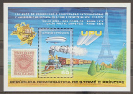 Sao Tome E Principe Block 17 A Postfrisch #GD167 - São Tomé Und Príncipe