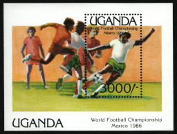 Uganda 1986 - Mi-Nr. Block 56 ** - MNH - Fußball / Soccer - Ouganda (1962-...)