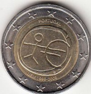 Moeda De Portugal, (06), 2 Euro Do Aniversário Da União Economica E Monetária De 2009, UNC - Portogallo