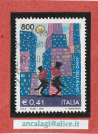 USATI ITALIA 2000 - Ref.0835 "ANNO FELLINIANO" 1 Val. - - 1991-00: Afgestempeld