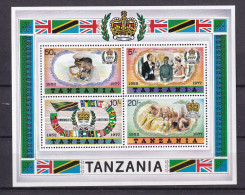 265 TANZANIE 1977 - Y&T BF 8 - Prince Philippe Elizabeth II Drapeau - Neuf ** (MNH) Sans Charniere - Tansania (1964-...)