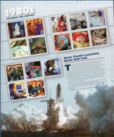 USA 2000 Celebrate The Century 1980's Block MNH Space Shuttle, Cats, Cable TV, Veterans Memorial, Compact Disk, Berlin W - Blocchi & Foglietti