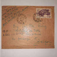 03K6 RARE - ANCIENNE LETTRE ENVELOPPE INDOCHINE 1945 CACHET A BAS LES OPPRESSEURS - Otros - Asia