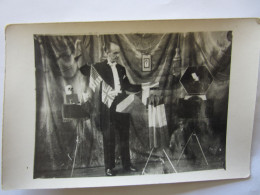 CARTE PHOTO ILLUSIONNISTE PIERRE RIFFAUD RIFFALLO 7 RUE DES ECACHOIRS NANTES - Cabaret