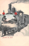 Suisse - NE - Souvenir Du LOCLE - La Gare - Train (Gros Plan) - Voyagé 1906 (2 Scans) Déporte Instituteur Marchaux Doubs - Le Locle