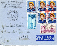 VIET-NAM.1952.  LETTRE CROIX-ROUGE AYANT VOYAGE POUR LA FRANCE. - Vietnam