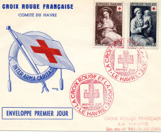 FRANCE.1953. LETTRE FDC. "LA CROIX-ROUGE ET LA POSTE".LE HAVRE.Y&T 966-967 - 1950-1959