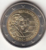 Moeda De Portugal, (08), 2 Euro Do Centenário Da Republica Portuguesa De 2010, UNC - Portugal