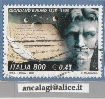 USATI ITALIA 2000 - Ref.0838 "GIORDANO BRUNO" 1 Val. - - 1991-00: Usados