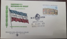 D)1975, ARGENTINA, FIRST DAY COVER, ISSUE, CL ANNIVERSARY OF THE INDEPENDENCE OF URUGUAY, PAINTING BY JUAN MANUEL BLANES - Other & Unclassified