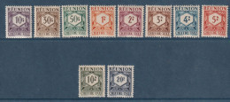 Réunion - Taxe - YT N° 26 à 35 ** - Neuf Sans Charnière - 1947 - Postage Due