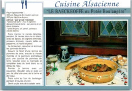 LE BAECKEOFFE OU POTÉE BOULANGÈRE   .  -   Recettes De Cuisine Alsace .  - CPM - Voir Scannes Recto-Verso - Ricette Di Cucina