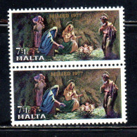 MALTA 1977 CHRISTMAS NATALE NOEL WEIHNACHTEN NAVIDAD NATAL BLOCK 7 + 1c MNH - Malta