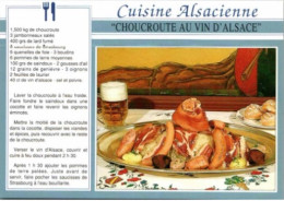 CHOUCROUTE AU VIN D'ALSACE  .  -   Recettes De Cuisine Alsace .  - CPM - Voir Scannes Recto-Verso - Küchenrezepte
