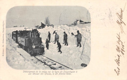 Suisse - NE - La CHAUX-de-FONDS - Déblaiement De La Neige Sur La Ligne De Saignelégier, 25 Fév.1905 - Voyagé (2 Scans) - La Chaux-de-Fonds