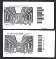 Italia 2019; Gallerie Degli Uffizi: 2 Francobolli A Barre Opposte - Bar Codes