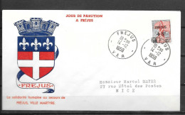 1959 - 1229 - Marianne à La Nef - Surcharge Fréjus - 29 - 2 - 1950-1959