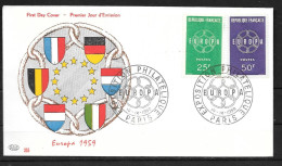 1959 - 1218 à 1219- Europa - Paris - 26 - 3 - 1950-1959