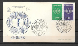 1959 - 1218 à 1219- Europa - Paris - 26 - 1 - 1950-1959