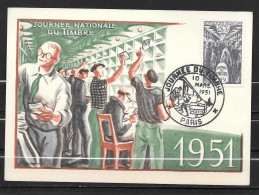 1951 - Journée Du Timbre - PARIS - 7 - 1 - 1950-1959