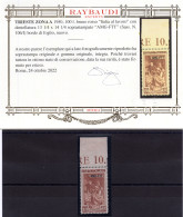 Trieste Lavoro Lire 100 Dentellatura 13,1/4 X 14,1/4 Splendido - Ungebraucht