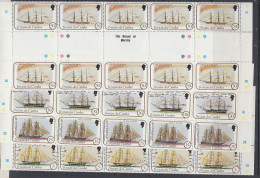 Tristan Da Cunha 1982 Sailing Ships 4v Strip Of 5 Gutter ** Mnh (TDC173) - Tristan Da Cunha