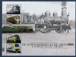 Belgique, België, **, Yv F 4686, Mi BL 217 , AFA A4840, BE BL255, évolution Du Train, - Eisenbahnen