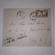 03K6 RARE - ANCIENNE LETTRE ENVELOPPE INDOCHINE 1945 CACHET A BAS LES OPPRESSEURS - Sonstige - Asien