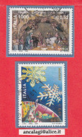 USATI ITALIA 2000 - Ref.0843 "NATALE" Serie Di 2 Val. - - 1991-00: Used