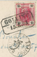 AUSTRIA - RAILWAYS STATION "GOLLING" BOXED MARK ON FRANKED PC (VIEW OF GOLLING) TO BELGIUM - 1905 - Lettres & Documents