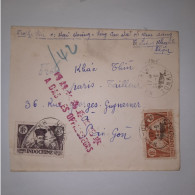 03K6 RARE - ANCIENNE LETTRE ENVELOPPE INDOCHINE 1945 CACHET A BAS LES OPPRESSEURS - Autres - Asie