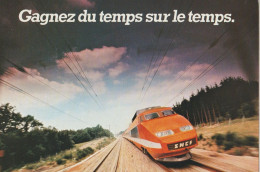 FT FER 05 . Gagnez Du Temps Sur Le Temps . Publicité SNCF . TGV . 1986 . Communication . - Andere & Zonder Classificatie