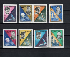 Yemen Arab Republic 1965 Space, Manned Space Flights Set Of 8 Imperf. MNH - Azië