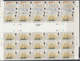 Tristan Da Cunha 1982 Sailing Ships 4v Complete Sheetlet Of 50 (shtlts Are Folded) ** Mnh (TDC174) - Tristan Da Cunha