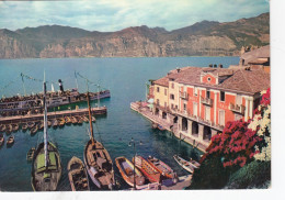 MALCESINE-VERONA-LAGO DI GARDA-IL PORTO  CARTOLINA VERA FOTOGRAFIA-VIAGGIATA IL 12-9-1962 - Verona