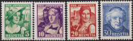 1933 Schweiz / Pro Juventute ** Mi:CH 266-269, Yt:CH 267-270, Zum:CH J65-J68, Schweizer Trachten Und Grégorie Girards - Unused Stamps