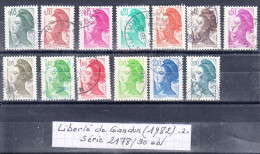 France Liberté De Gandon (1982) Y/T Série 2178/90 Oblitérés  Lot 1 - 1982-1990 Liberty Of Gandon