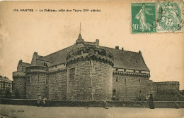 NANTES Le Chateau Cote Des Tours   14   (scan Recto-verso)MA1901Bis - Nantes