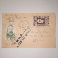 03K6 RARE - ANCIENNE LETTRE ENVELOPPE INDOCHINE 1945 CACHET A BAS LES OPPRESSEURS - Sonstige - Asien