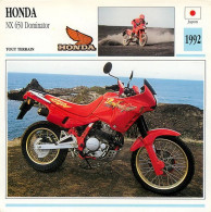 HONDA  NX 650 Dominator  Motocicleta Motorbike Motorrad Motorfiets Motociklas Motorcycle MOTO 8  MA1967Bis - Moto